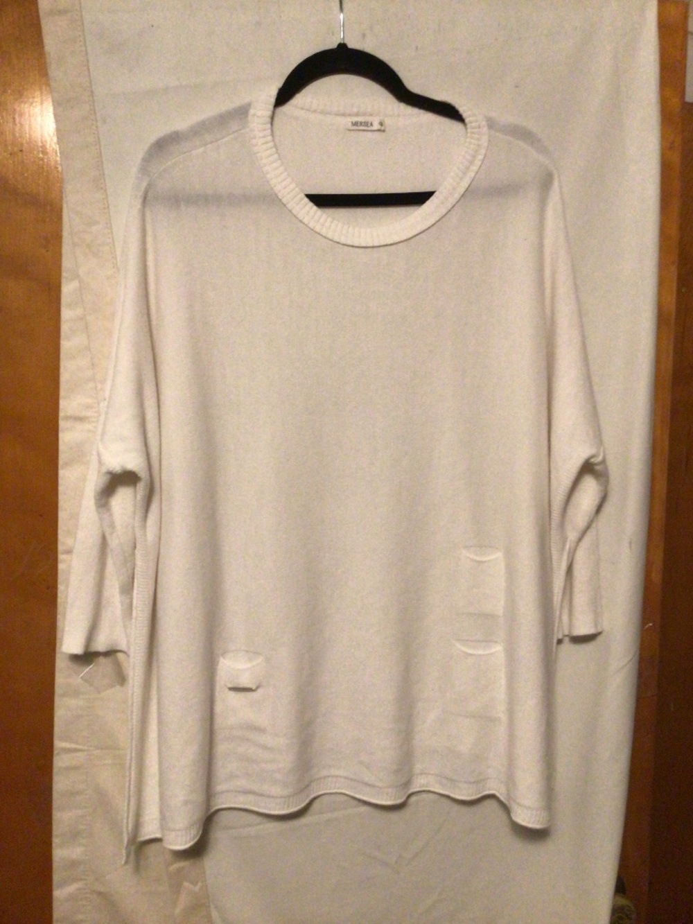 Mersea white soft knitted one size summer breezy top SZ OS